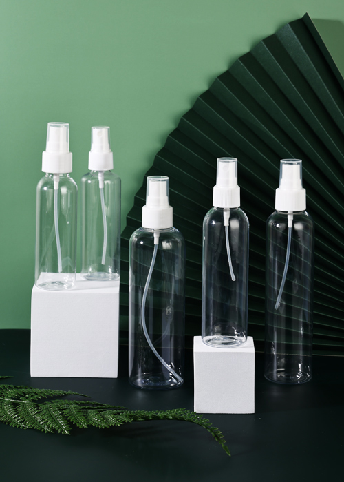 60-200ml PET 투명 원형 스프레이 병