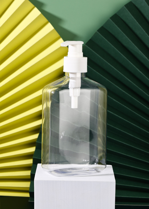 400ml PET 투명 로션 펌프 플랫 병