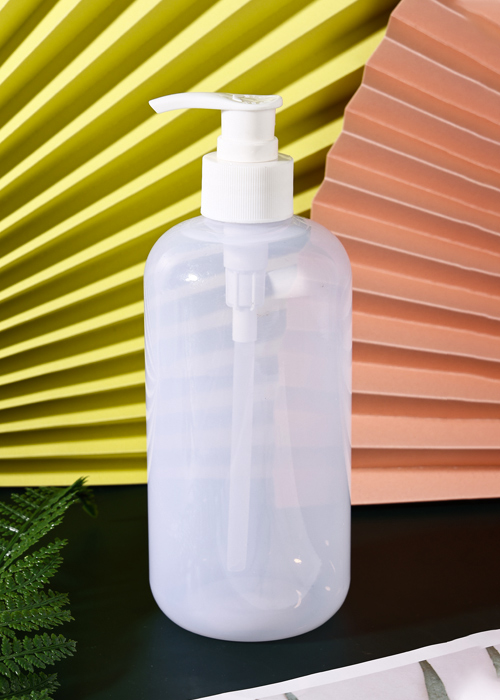 500ml PP 투명 로션 압력 펌프 젤 손 소독제 병