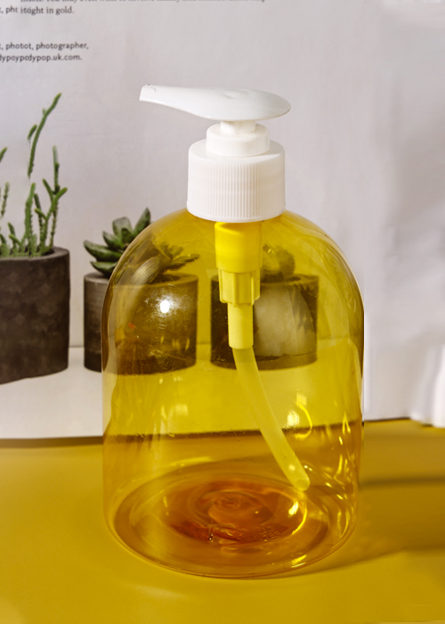 500ml PET 투명 라운드 청키 젤 손 소독제 로션 펌프 병
