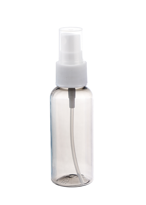 50ml 컬러 투명 PET 스프레이 원형 병
