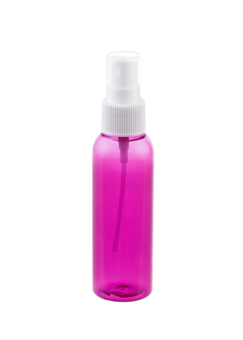 60ml 컬러 투명 PET 스프레이 라운드 병 안경 청소 액체 소독제 병