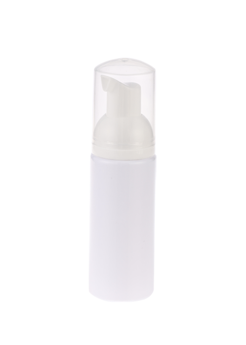60-150ml 흰색 원통형 대형 커버 PET 거품 압력 펌프 병 알코올 살균 병
