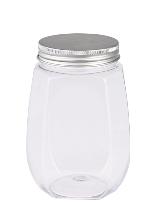 200-400ml PET 알루미늄 캡 라운드 병 식품 너트 포장 항아리