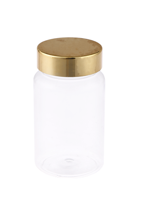120ml PET 캡 금도금 건강 보조 식품 캡슐 병
